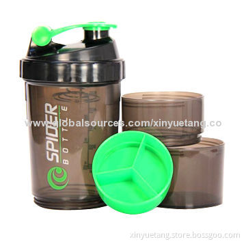 500mL Multi-layer Shaker Bottle, BPA-free, Easy to Rinse and CleanNew